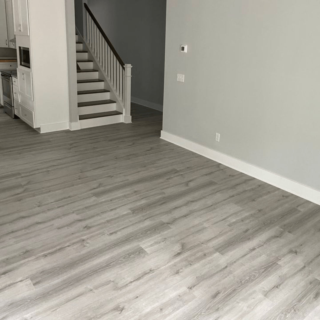 Ash Gray Waterproof Luxury Vinyl Plank Flooring